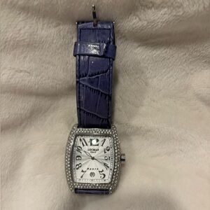 Locman crystal watch with purple band